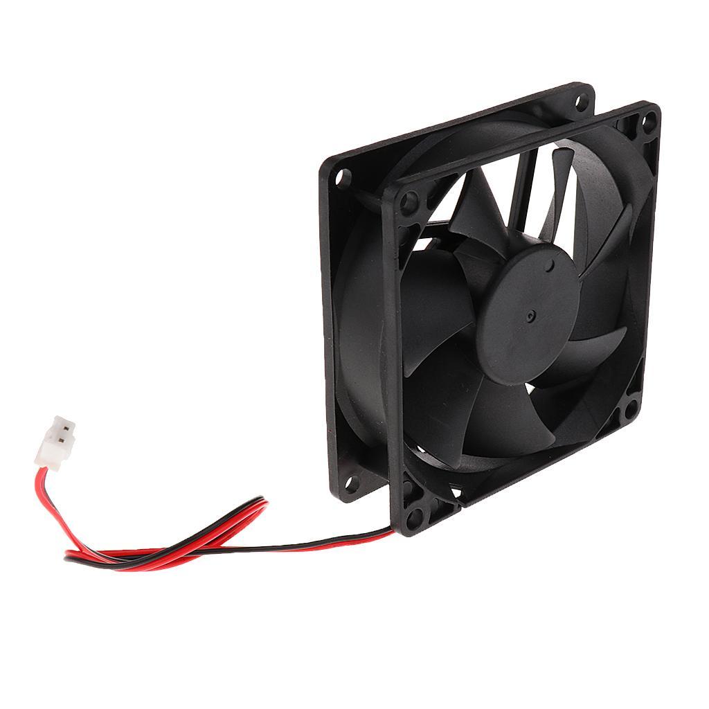 4Pcs 80mm 8cm Computer Case Fan 2 Pin Cooling Cooler Silent Quiet No LED