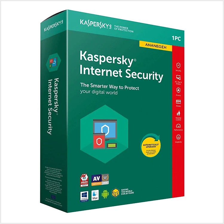 Phần mềm diệt Virus - Kaspersky Internet Security - 1 thiết bị - Hàng chính hãng