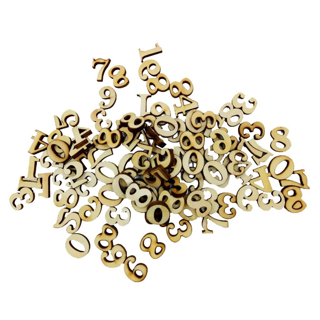 100x Chưa Hoàn Thành Gỗ Tiếng Ả Rập Số Tôn Dáng DIY Trẻ Em Đồ Chơi Giáo Dục