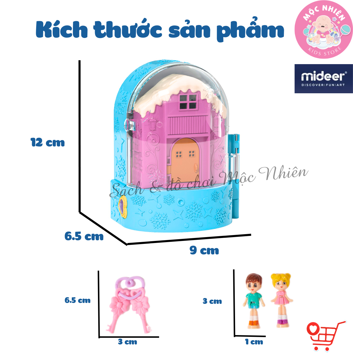 Nhà búp bê mini có âm thanh - Mideer Magic Dollhouse - Mô hình ngôi nhà kẹo ngọt cho bé gái từ 3 tuổi