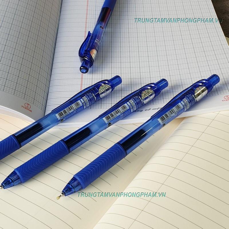 Bút Pentel Energel BLN105 nét 0.5mm mực màu xanh dạng gel bấm