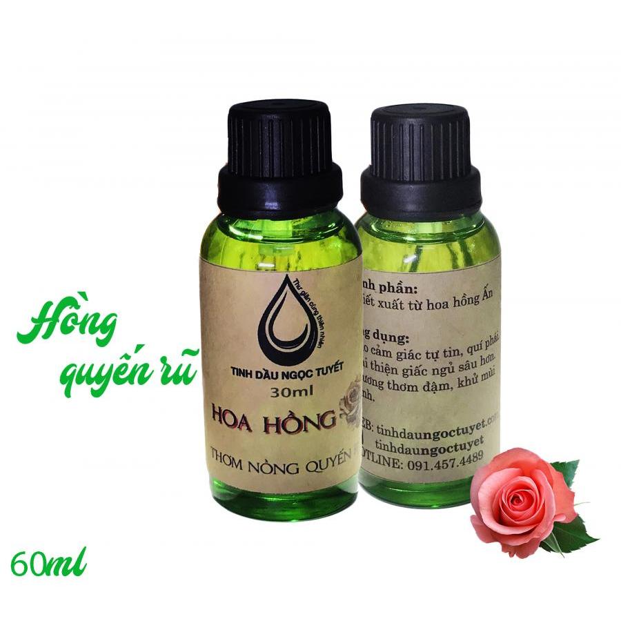 Combo 2 chai tinh dầu hoa hồng nồng nàn quyến rũ Ngọc Tuyết 30ml x 10ml