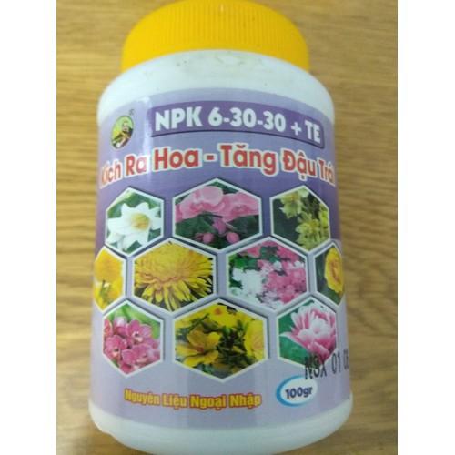 Phân bón vi lượng NPK 6-30-30 +TE kích ra hoa, tăng đậu trái - bomax chai 100 gram