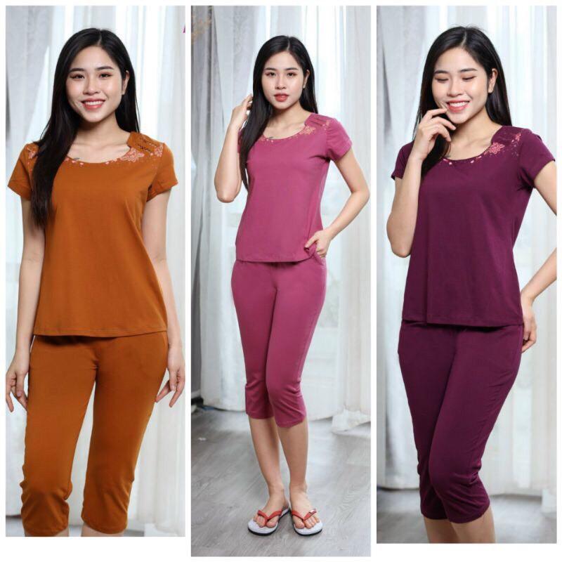 Bộ Đồ Cộc Tay Quần Lửng Trung Niên CHẤT COTTON