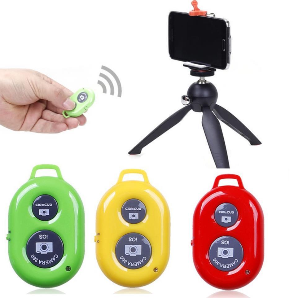 Remote Điều khiển chụp ảnh không dây bluetooth từ xa cho điện thoại Shutter tiện lợi siêu bền đi du lịch dã ngoại selfie