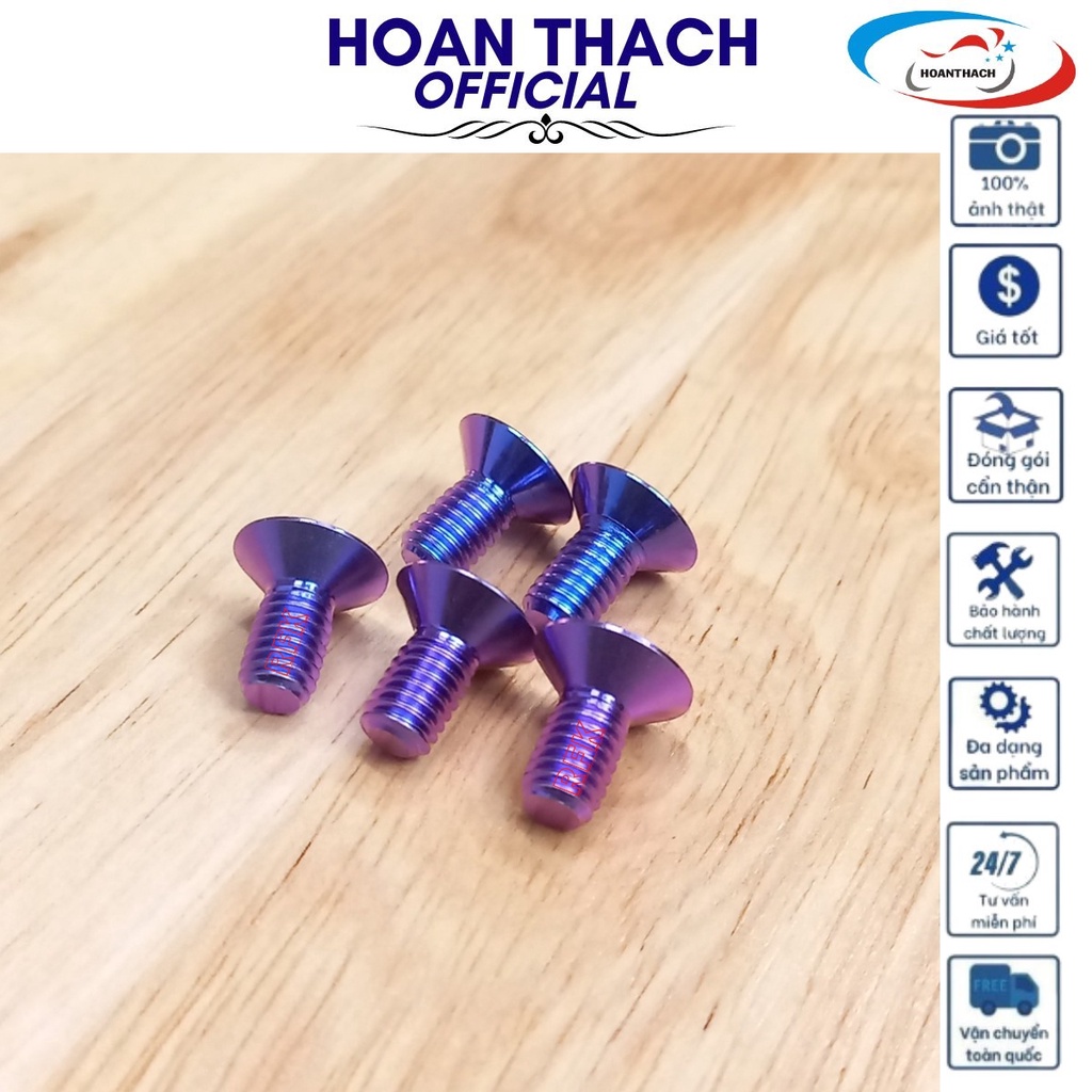 Ốc 6L10 Đầu Âm Xanh Tím Dùng cho nhiều dòng xe  SP016445 (giá 1 con)