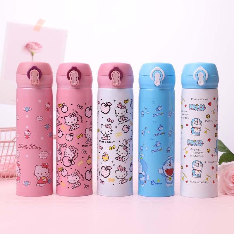 Bình giữ nhiệt hoạt hình cao cấp phong cách Hàn Quốc 500ml