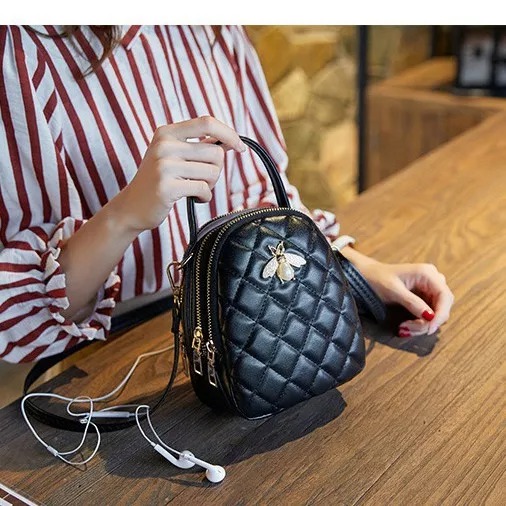 Balô mini MIIZZU ong cute đeo chéo, đeo vai phong cách thời trang Hàn Quốc xịn xò chuẩn đẹp size 18cm