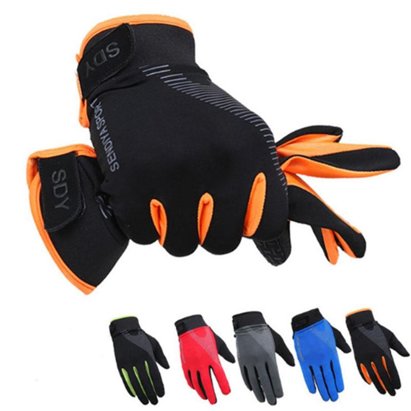 Găng Tay Xe Đạp Full Ngón Nam Xe Đạp Xe Máy MTB Găng Tay Xe Đạp Màn Hình Cảm Ứng Găng Tay Tập Gym Câu Cá Ngoài Trời Tay Guantes Color: Black Size: XL