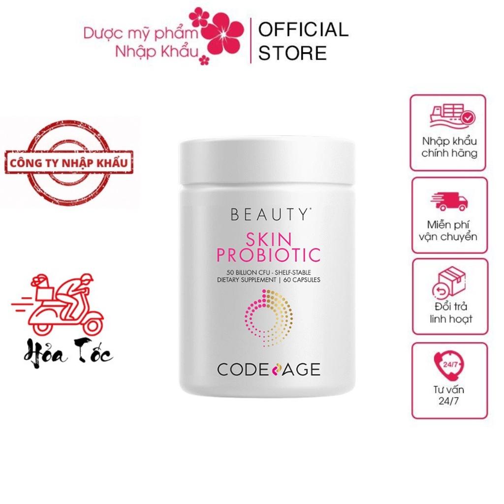 HÀNG NHẬP KHẨU - Viên Uống Code Age Beauty Skin Probiotic Lợi Khuẩn, Giảm Mụn, Khỏe Da CodeAge 60 Viên