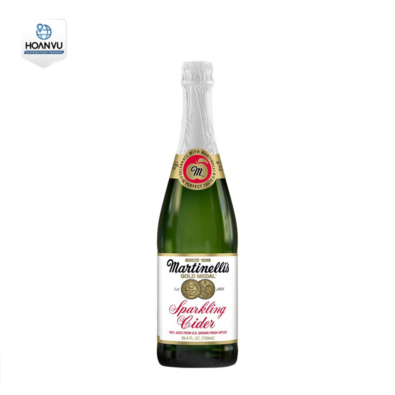 Nước Ép Táo Xanh Martinelli's Premium Sparkling Cider Apple (750ml x 4) 03/2025