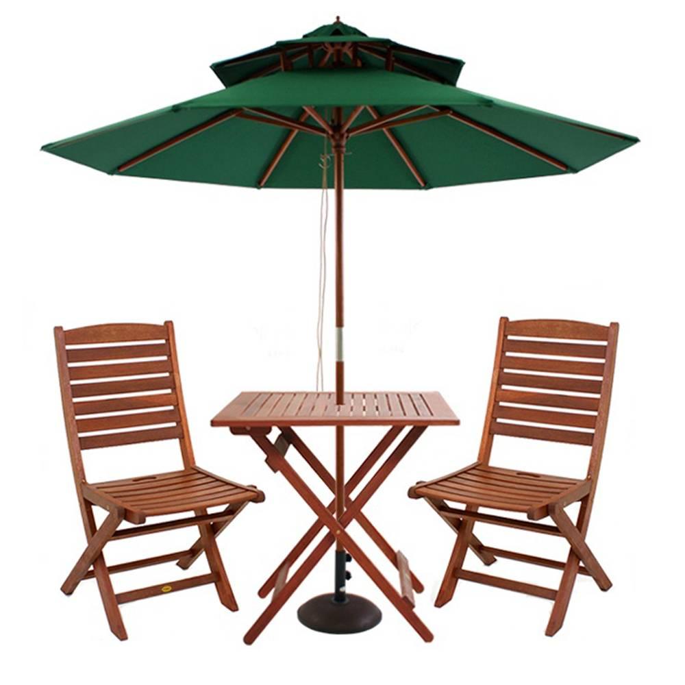 Bộ Bàn Gorontalo 2 Ghế Xếp Sumur IBIE NS4013A - Nâu