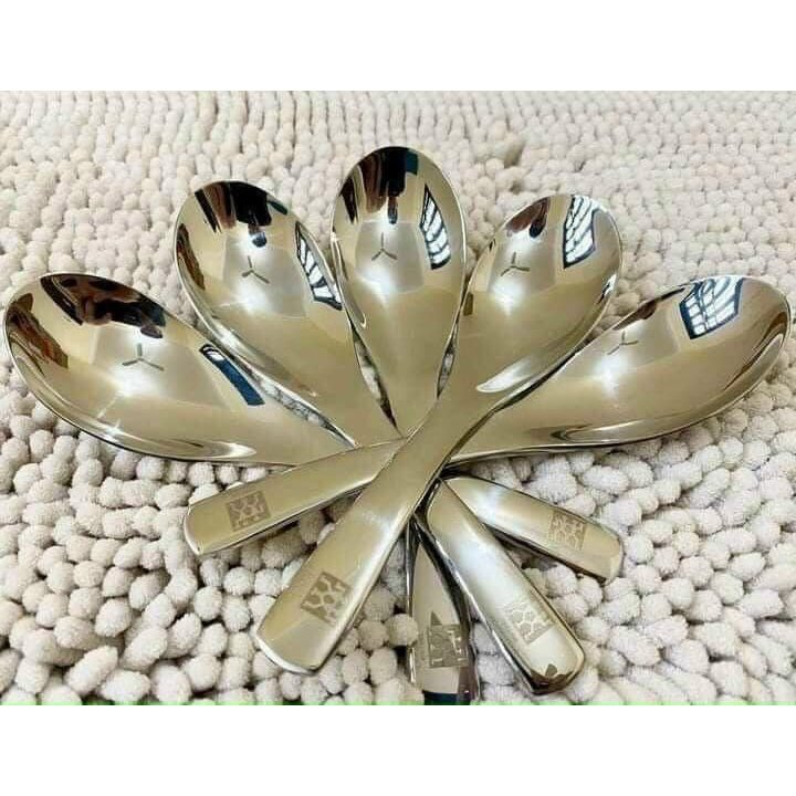 BỘ 5 MUỖNG THÌA PHỞ CAO CẤP SANG TRỌNG LOẠI DÀY ĐẸP CHẤT LIỆU 100% INOX 304 CAO CẤP CHỐNG HAN GỈ, CẦM CHẮC TAY KÈM HỘP ĐỰNG - HÀNG LOẠI 1