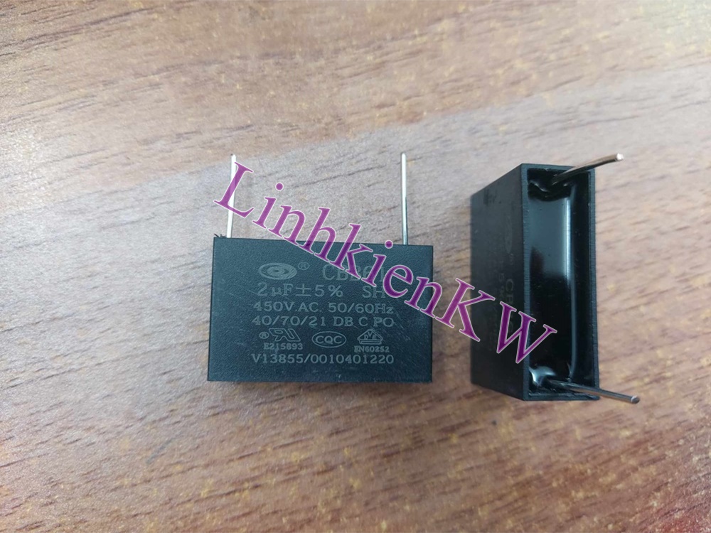 Tụ Quạt CBB61 2uf 450v chân kim cắm mạch mới !