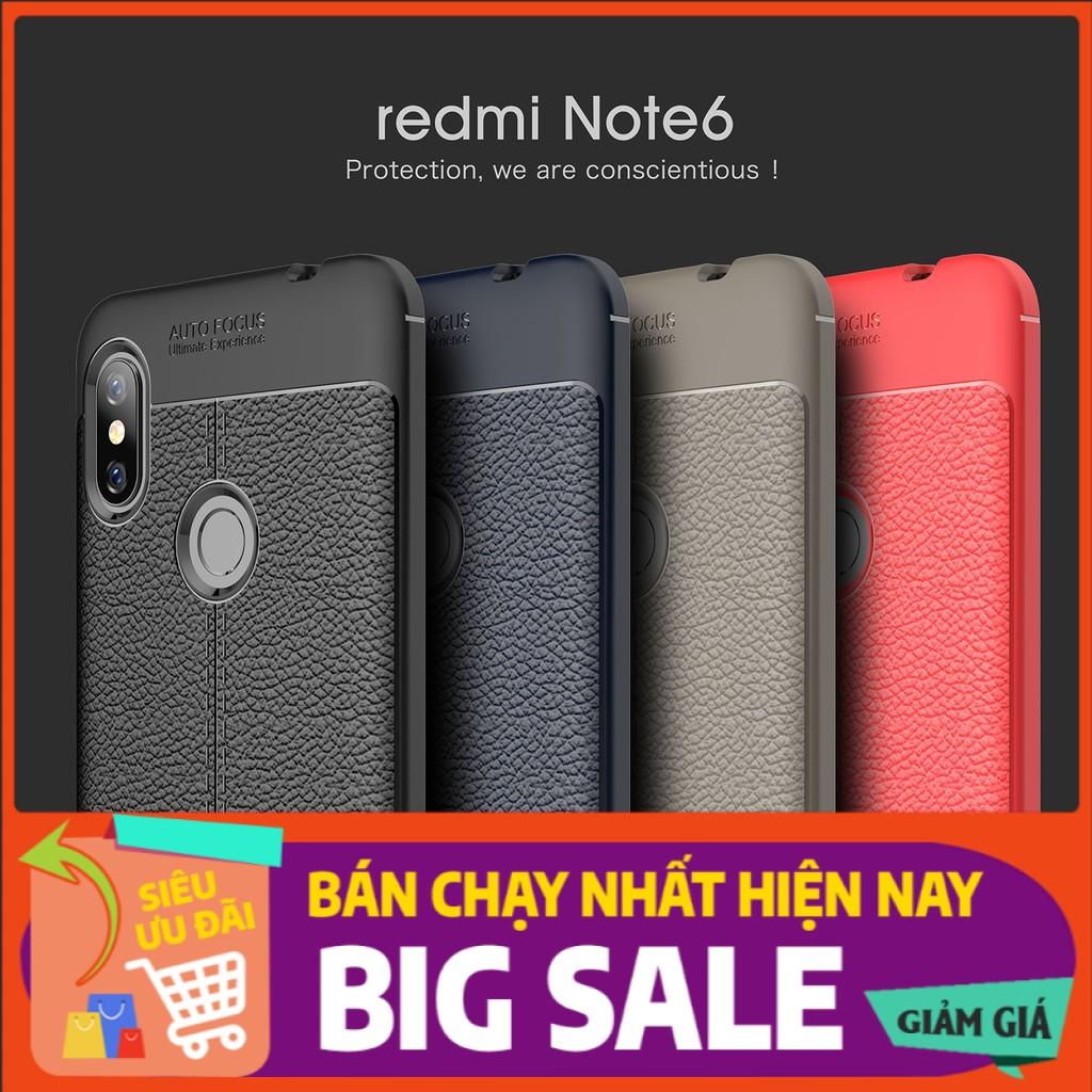 Ốp lưng Xiaomi Redmi Note 6 Pro silicon giả da Auto Focus