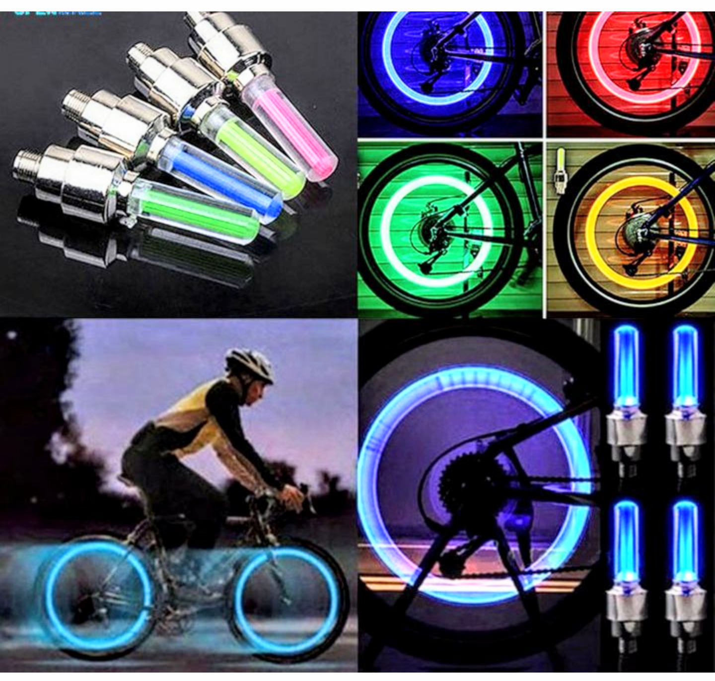 COMBO 4 NẮP ĐẬY VAN XE ĐẠP XE MÁY XE HƠI ÔTÔ TRANG TRÍ CÓ ĐÈN LED CỰC CHẤT