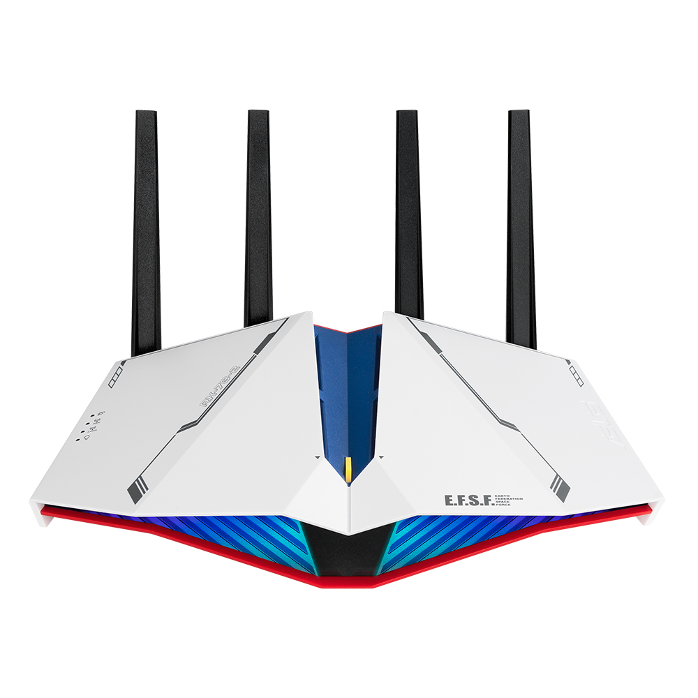 Router Wifi ASUS AURA RGB RT-AX82U GUNDAM EDITION Hai Băng Tần, Chuẩn AX5400 (Chuyên Cho Game Di Động) - Hàng Chính Hãng