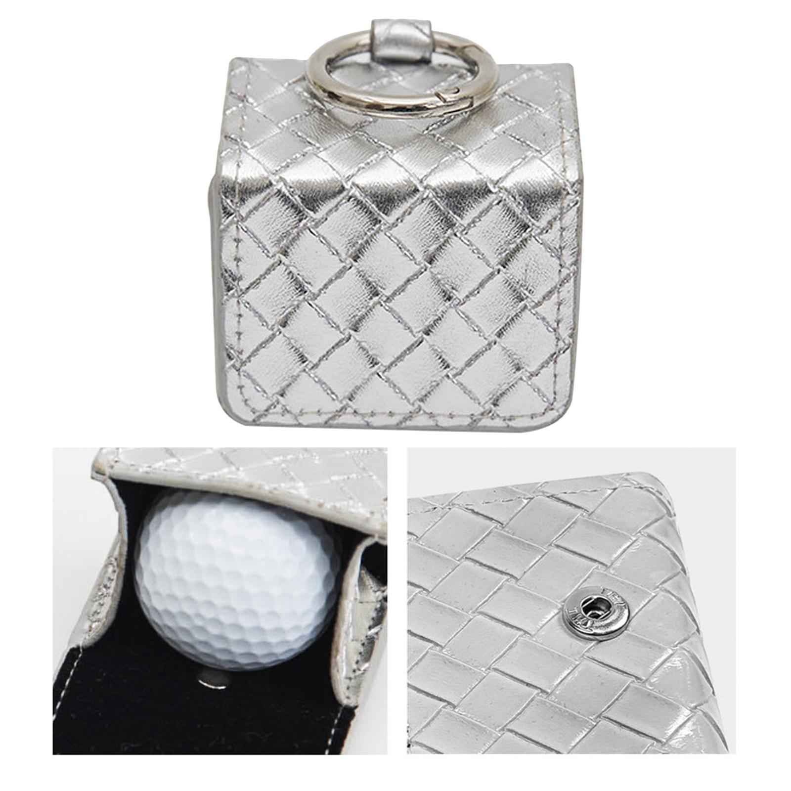 Small Golf Ball Carry Bag Waterproof Leather with O Storage Case Holder
