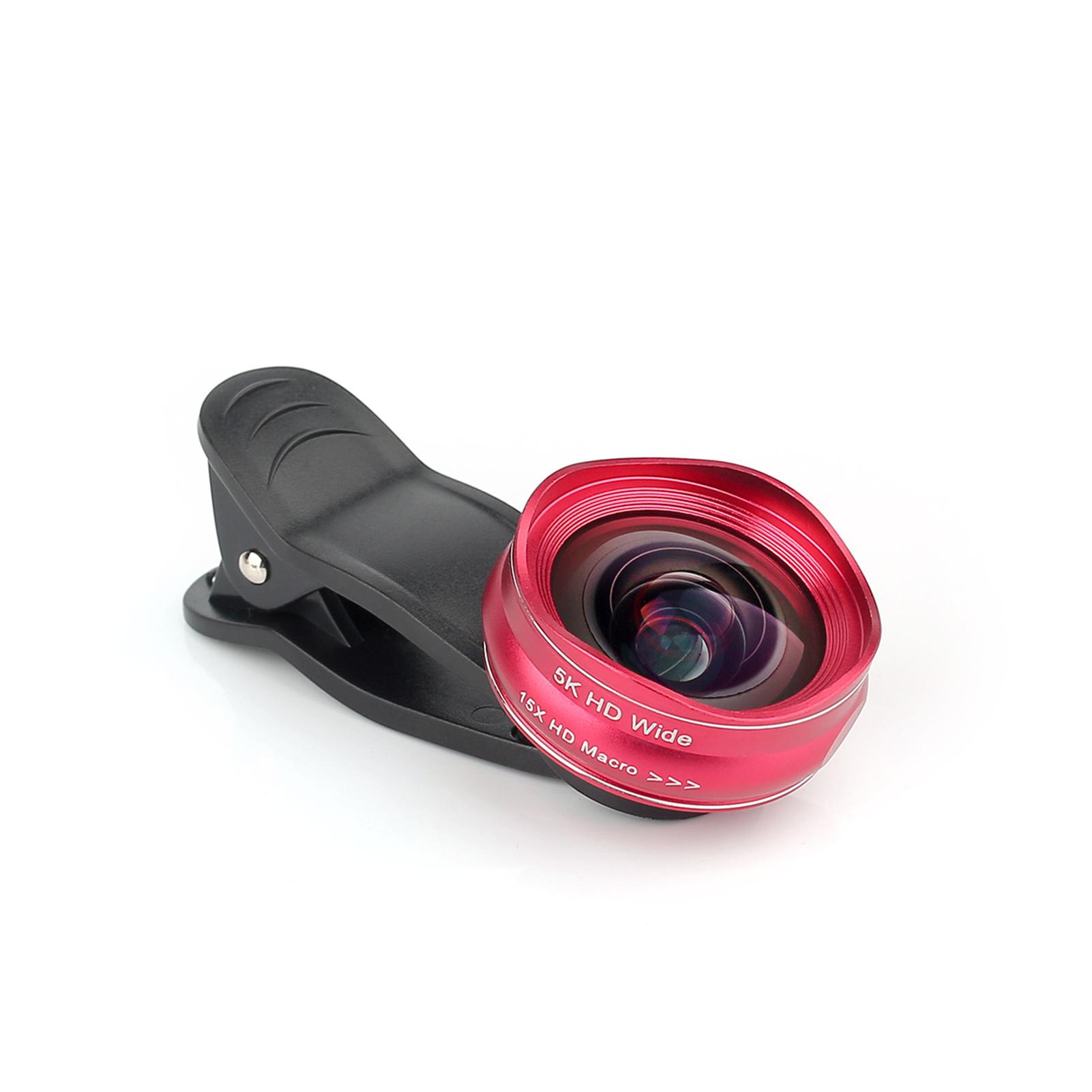 Ống kính máy ảnh điện thoại thông minh 2 trong 1 5K HD 0,45X Góc rộng với Kẹp đa năng Tương thích với iPhone