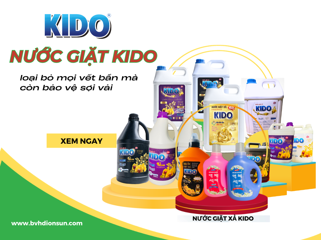 Nước giặt xả cao cấp 5in1 KIDO Hương Nước Hoa Pháp 5 Lít siêu đậm đặc