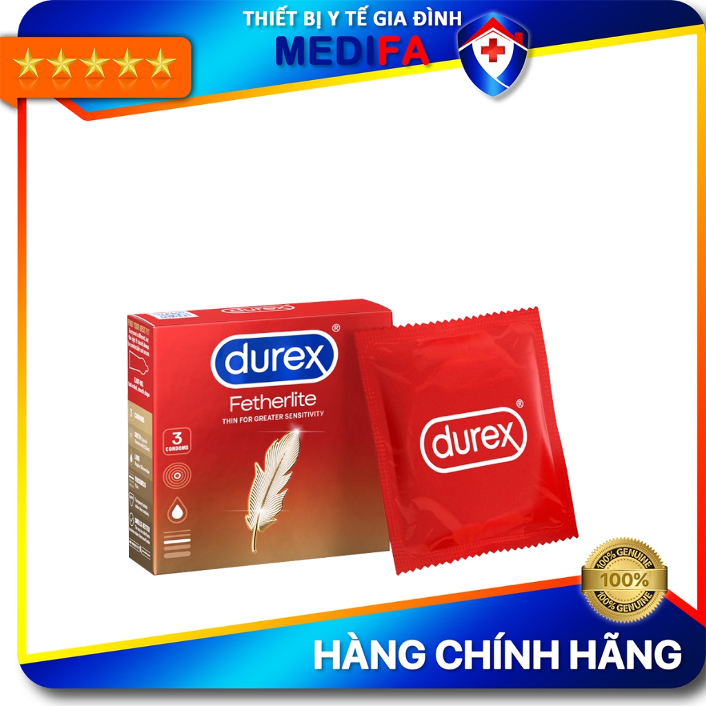 Bao cao su Durex Fetherlite Hộp 3 Bao