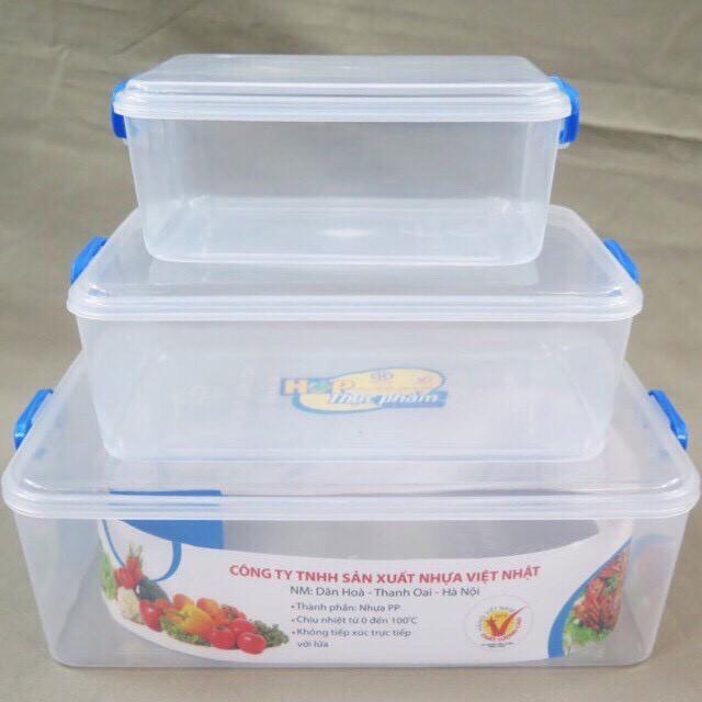 Bộ 3 hộp nhựa đựng thực phẩm Việt Nhật