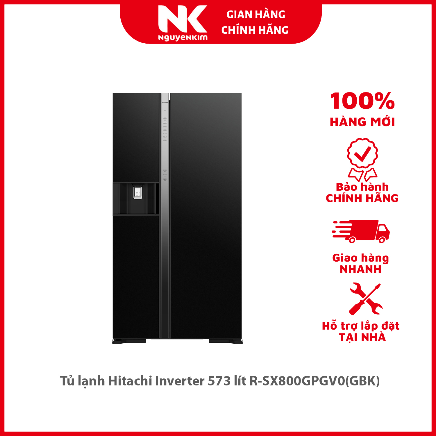 Tủ lạnh Hitachi Inverter 573 lít R-SX800GPGV0(GBK) - Hàng chính hãng [Giao hàng toàn quốc]