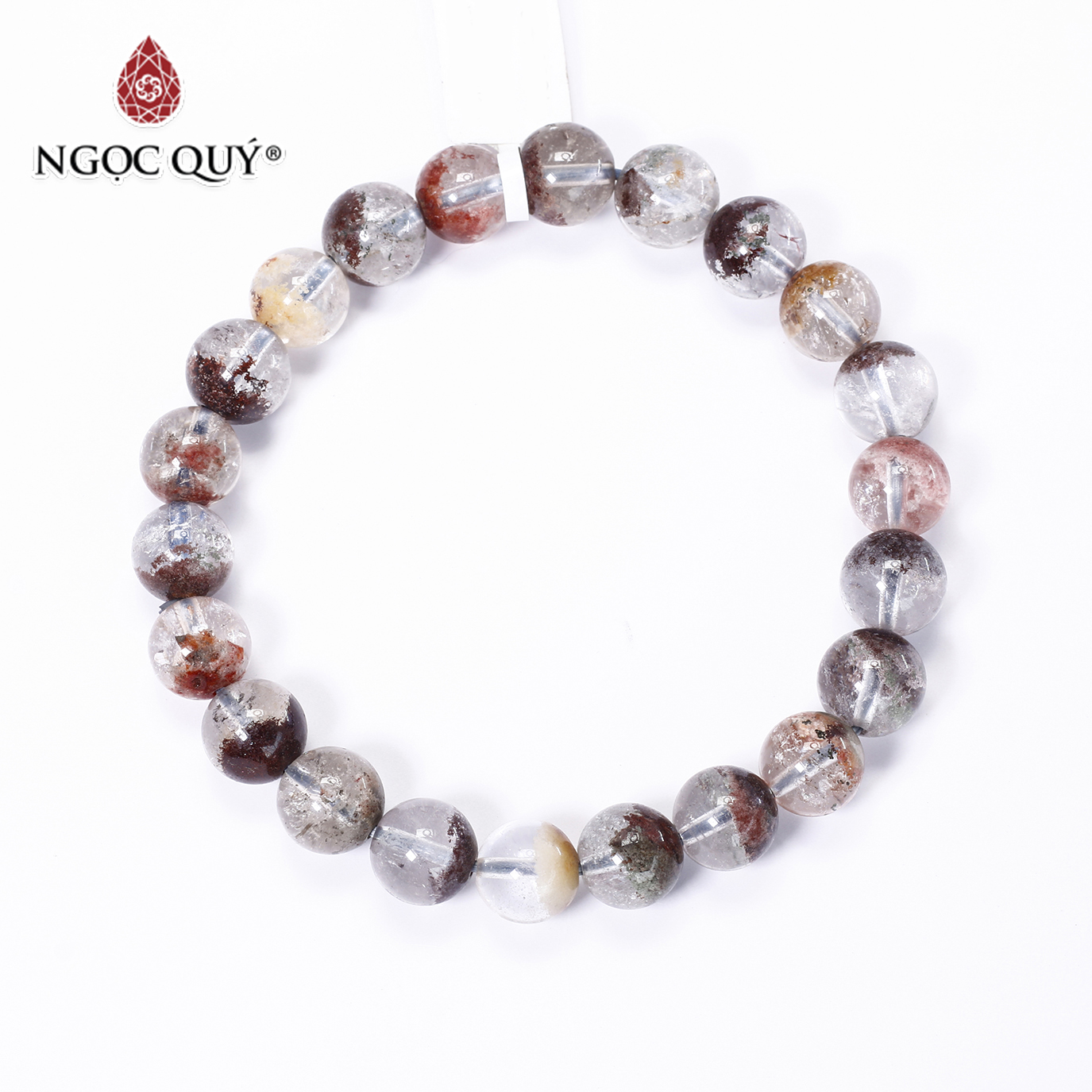 Vòng tay đá ưu linh đa sắc size hạt 9mm - Ngọc Quý Gemstones
