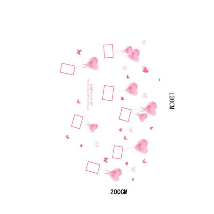 Decal trang trí trái tim và bong bóng