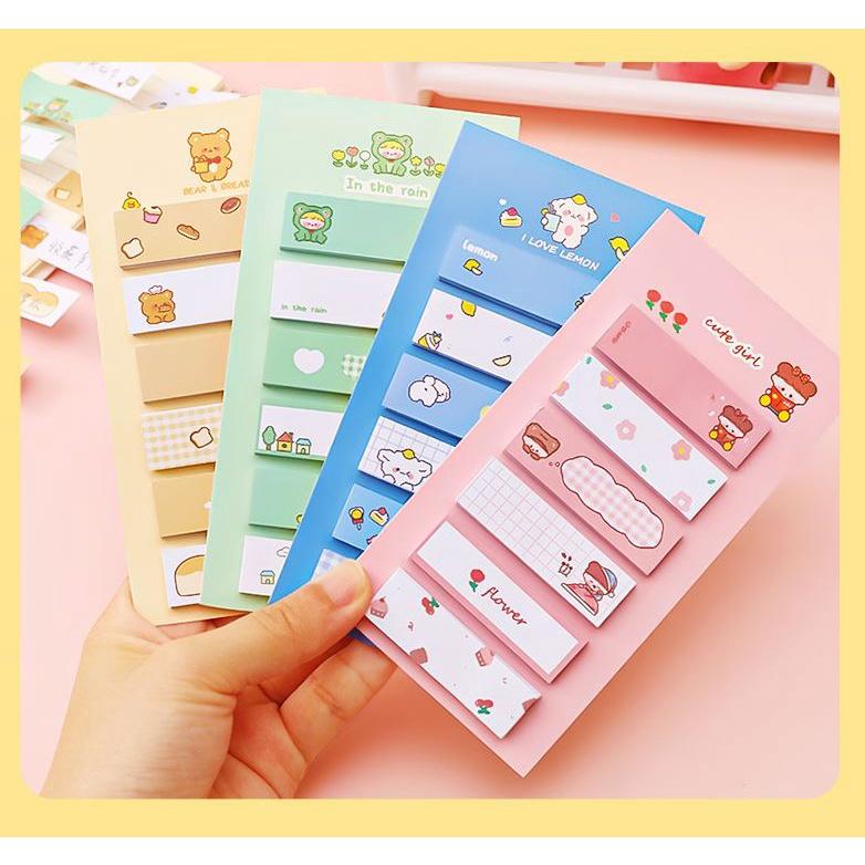 Set Giấy Note Mini 120 Tờ - Dễ Thương - Nhiều Màu Sắc H175