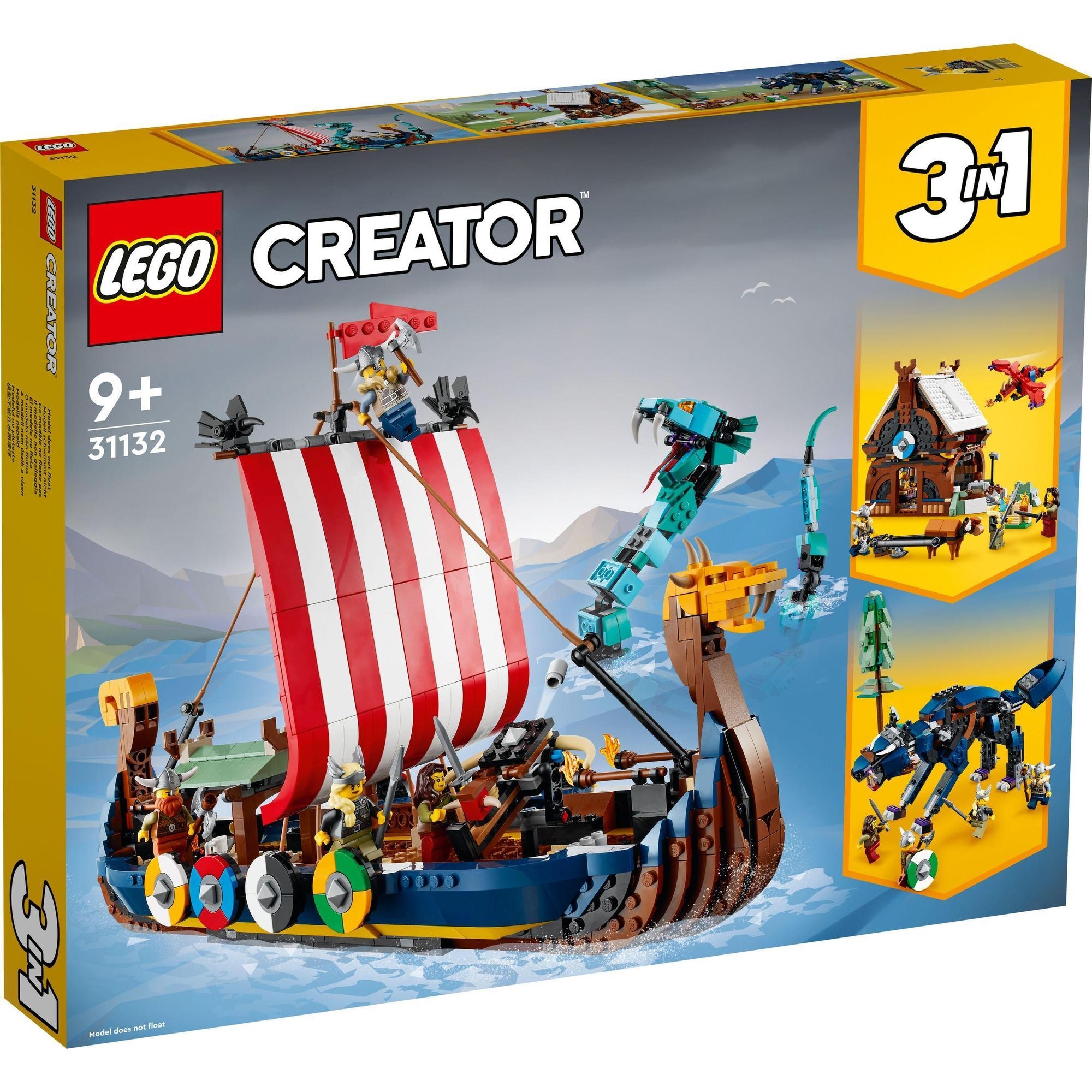 LEGO Creator 31132 Tàu của người Viking và rắn khổng lồ (1192 chi tiết)