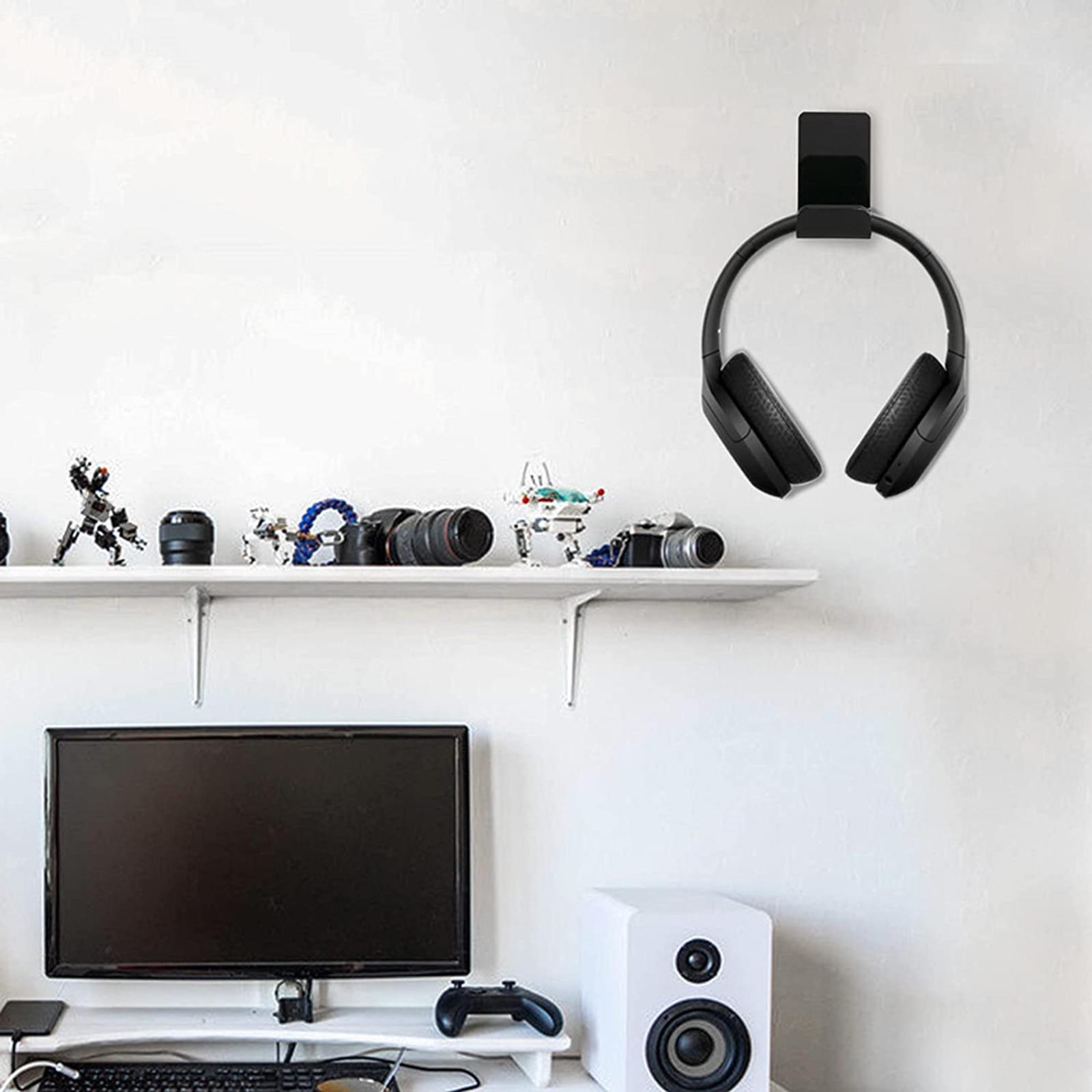 4x Acrylic Headphone Stand Hanger Hanger Mount Gaming Space Saving DJ