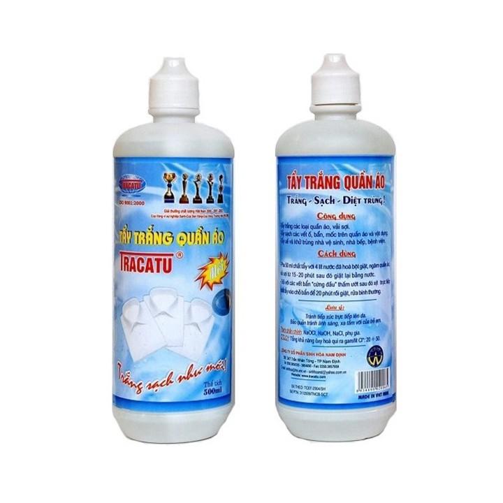 Thuốc tẩy quần áo Tracatu siêu sạch, chống mốc loại 500ml tiện dụng, thuốc tẩy mốc quần áo cao cấp FASOLA