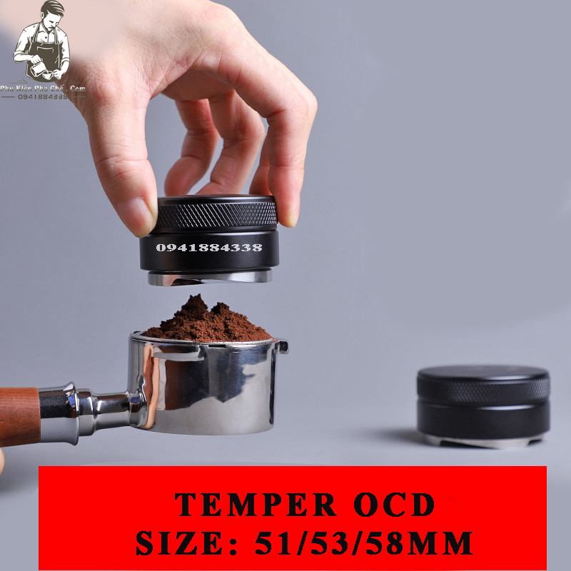 Temper OCD - Tay Nén Cà Phê Cao Cấp 51mm - Cục Dàn Đều Cà Phê