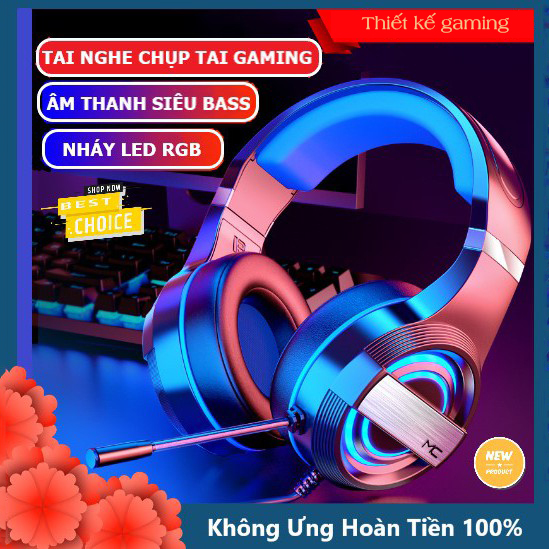 Tai nghe chụp tai máy tính GAMING MC Q9 cổng USB 7.1, có LED RGB siêu đẹp - K1235