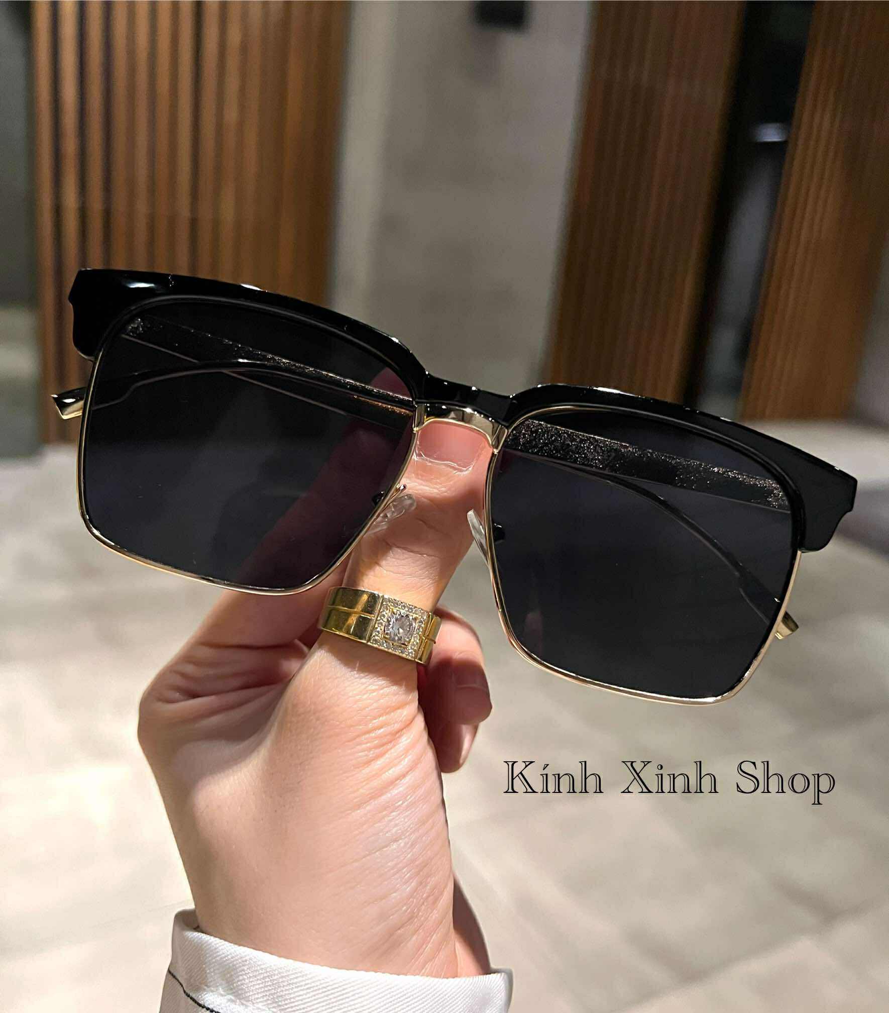 Kính râm unisex nam nữ chống nắng dáng vuông sành điệu