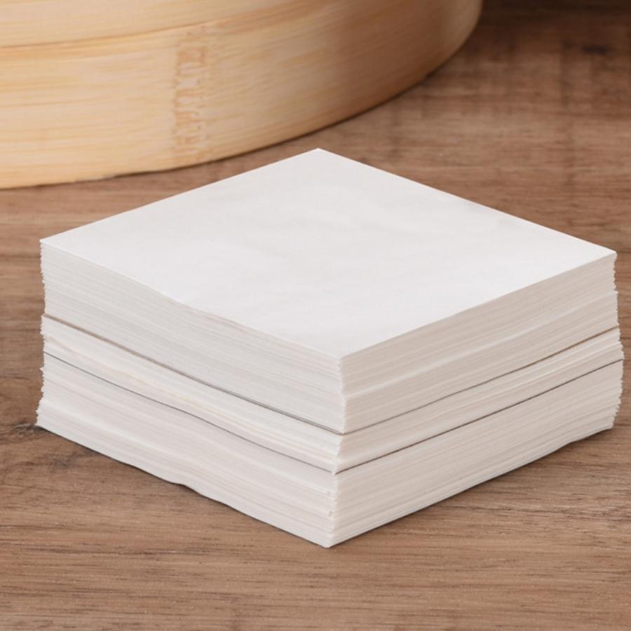 Giấy Lót Bánh Bao GIẤY NẾN Hình Vuông 10x10 Cm Set 6 Kg 21,000 Tờ Cho Tiệm Sản Xuất Kinh Doanh Bánh Bao - GIAYBBAO6KG