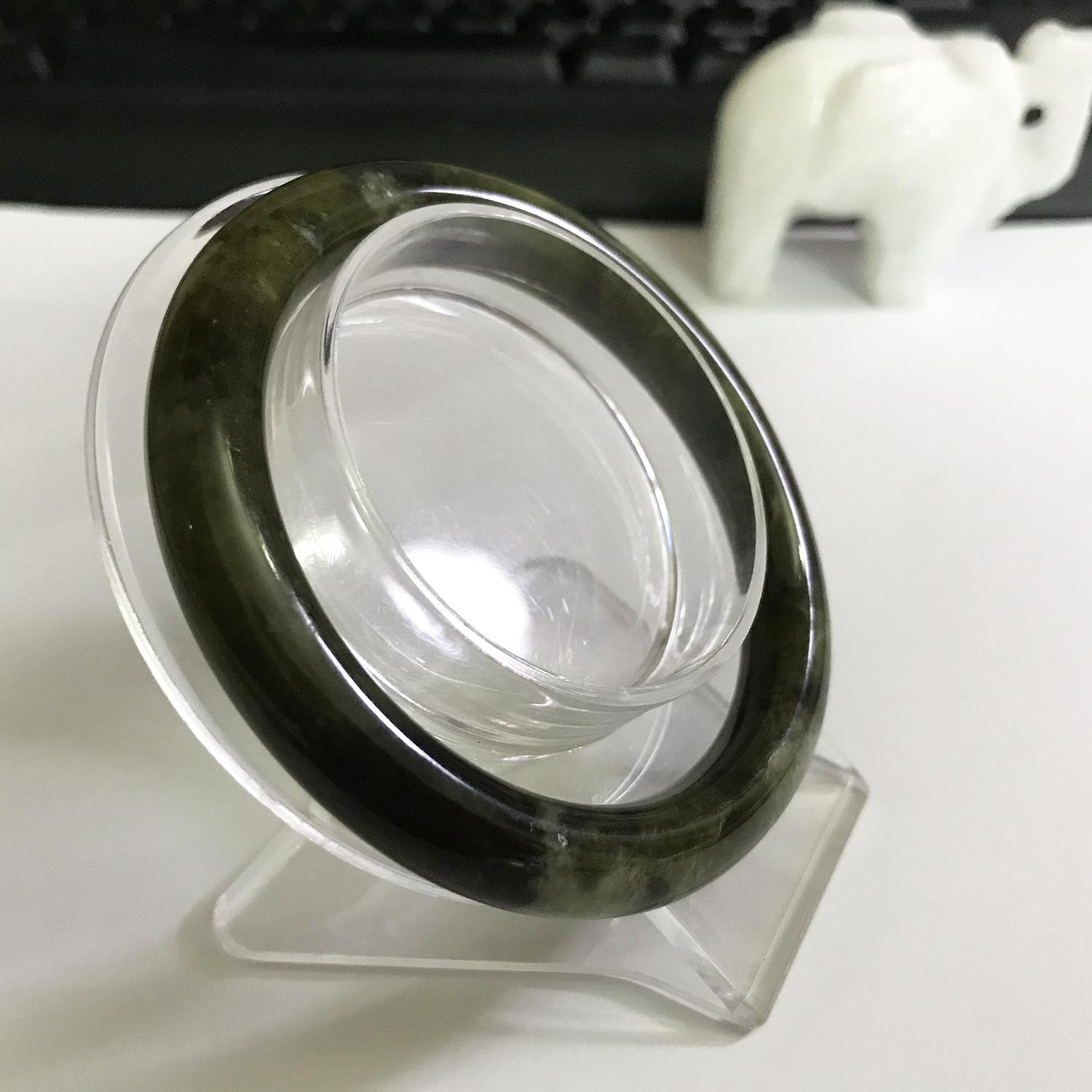 Vòng tay cẩm thạch ngọc tự nhiên của VN màu xanh cho người mệnh Hỏa và Mộc nhiều size