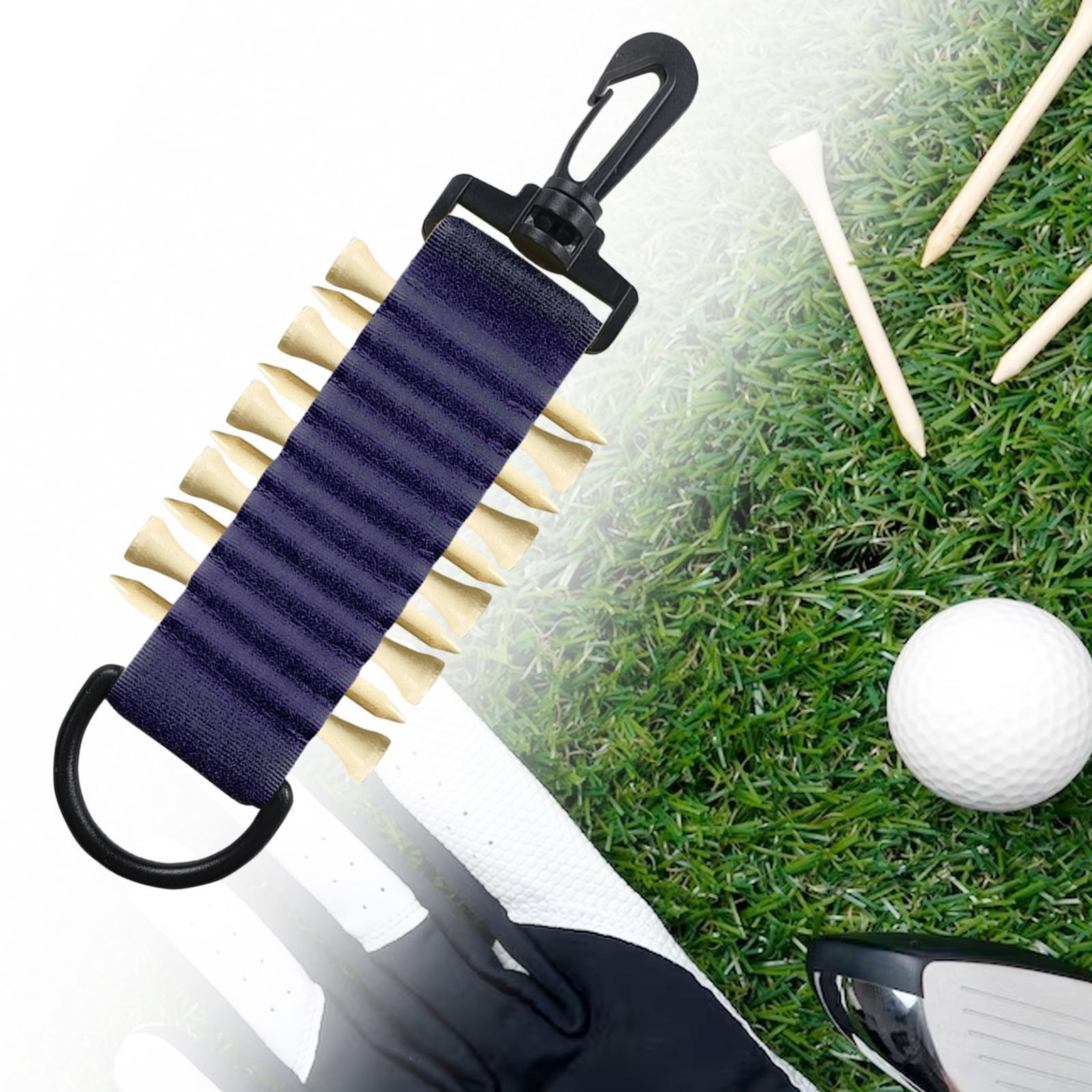 Golf Tee Holder Portable to Attach to Golf Bag Golf Tees Storage 10 Golf Tees Golf Tee Carrier for Golf Carts Driving Hitting