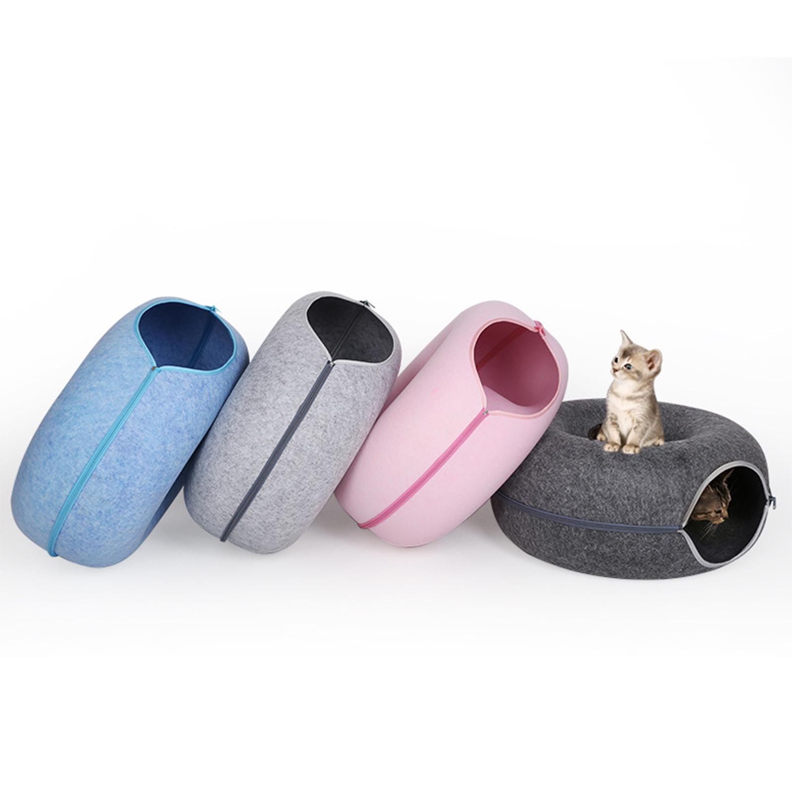 Felt  Scratch Resistant Summer Breathable Tunnel Bed Dark grey