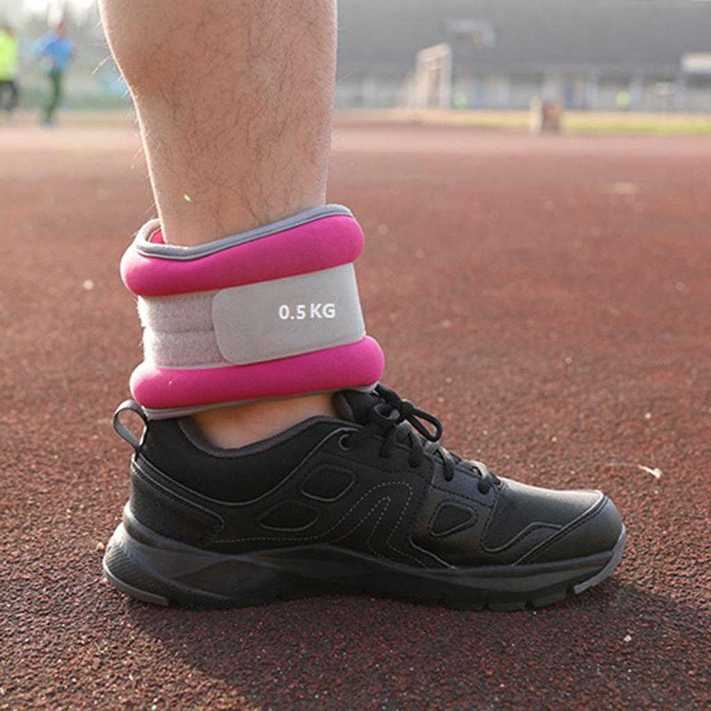 Adjustable Wrist Ankle Weights Pair 1Kg Wrist Arm Leg Running Fitness Exercises