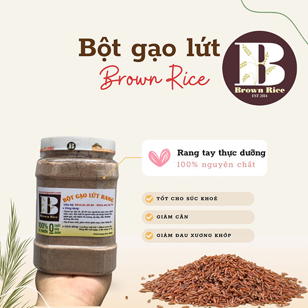 BỘT GẠO LỨT GIẢM CÂN BROWN RICE (HỘP 800G)