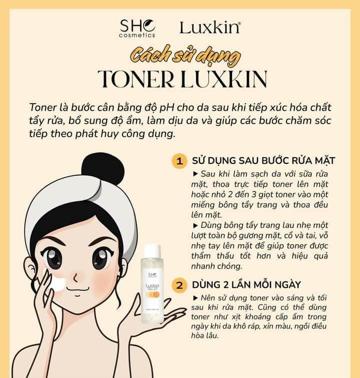 [CHINH_HANG] Nước Hoa Hồng Toner LUXKIN 100ml - Cung cấp độ ẩm.