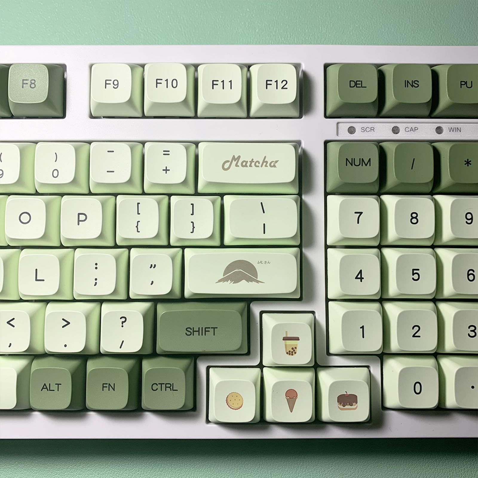 PBT 124 Keys Keycaps Cover for 61 64 72 Mechanical Keyboard Durable