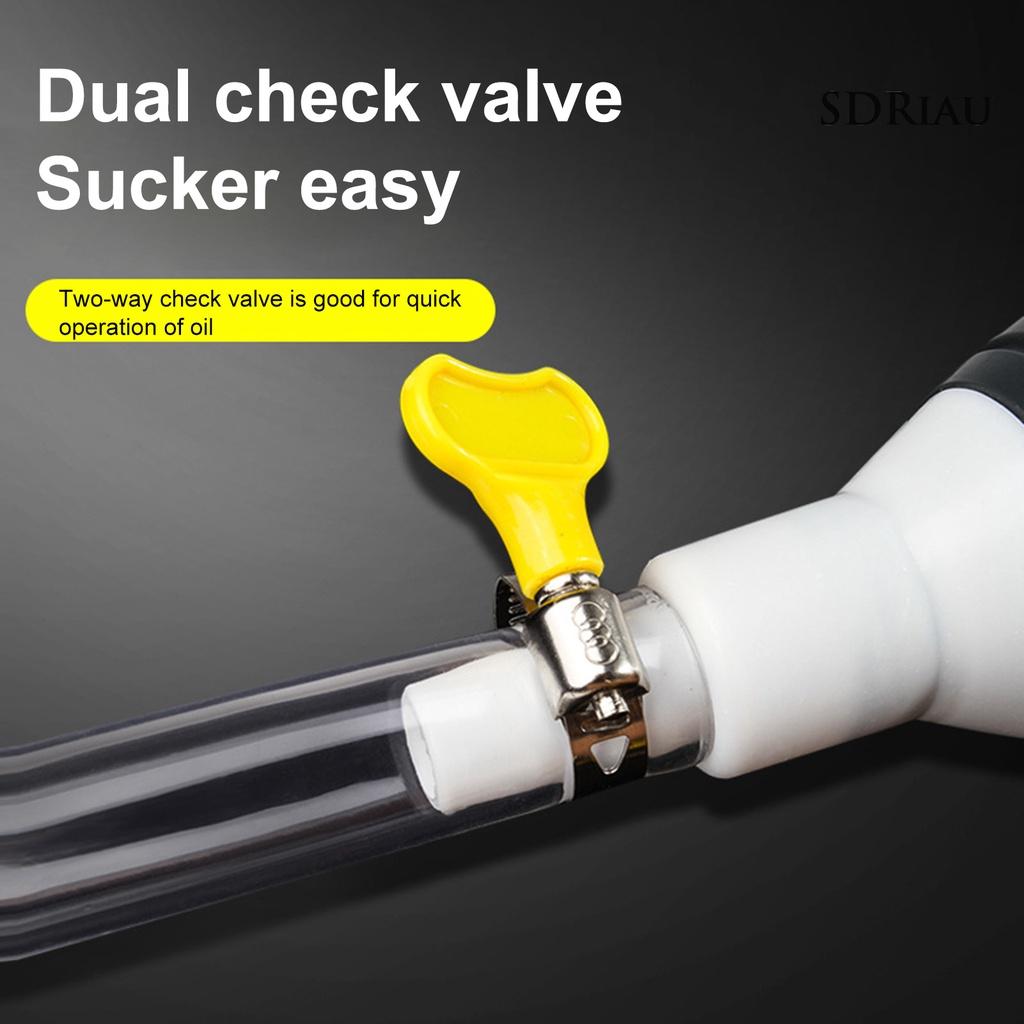 Burzahom 1 Set Siphon Pump Hose Easy Operation Oil Resistant Anti-aging Manual Fuel Tank Suction Hose Kit Auto Accessories