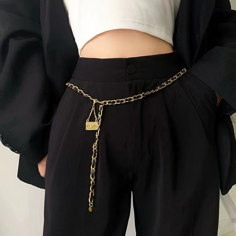 Đai váy Belt xích kèm túi xinh xinh
