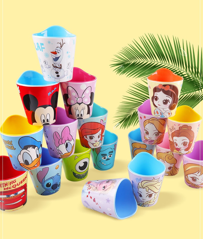 Ly nước hoạt hình Disney nhựa melamine mới 2022 hình xe Car Mcqueen cho bé