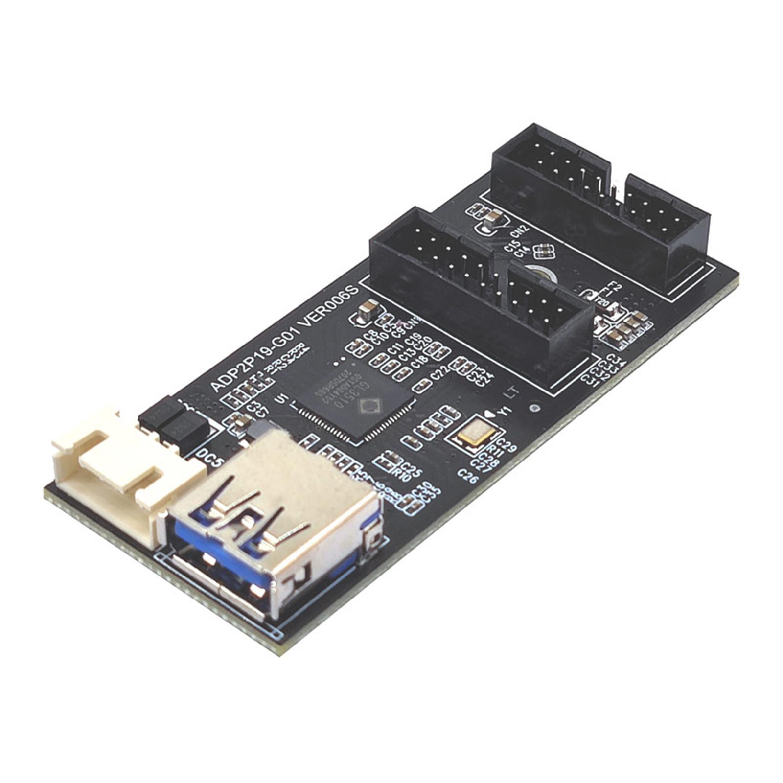 19Pin  Splitter Replaces Parts USB 3.0 Hub USB Adapter Conector