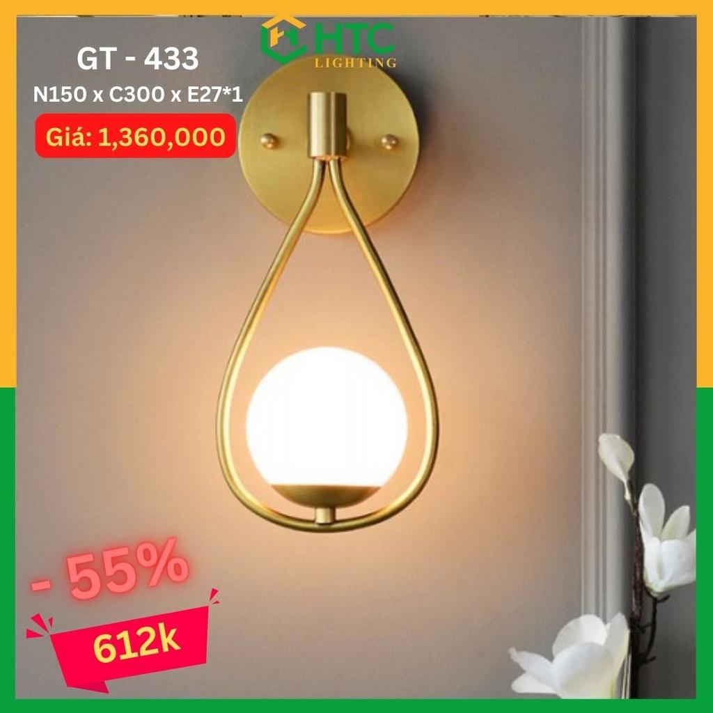 Đèn ốp tường, gắn vách thủy tinh, đế mạ vàng dùng trang trí phòng khách, phòng ngủ