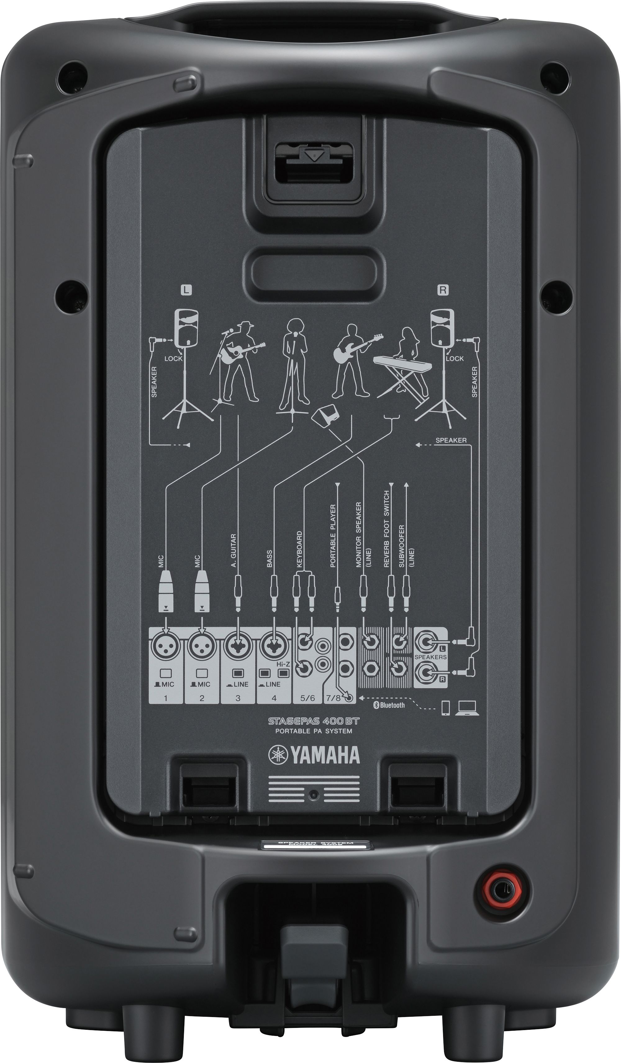 [TẶNG Micro dây Yamaha DM-305 trị giá 1.650.000đ] Hệ thống âm thanh di động Yamaha STAGEPAS 400BT - Hàng Chính Hãng